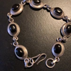 7inchBracelet with black stones